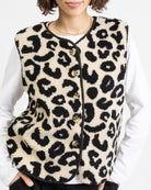 Teddy Weste mit Leoprint