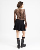 Mesh Body mit Leopardenprint