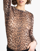 Mesh Body mit Leopardenprint