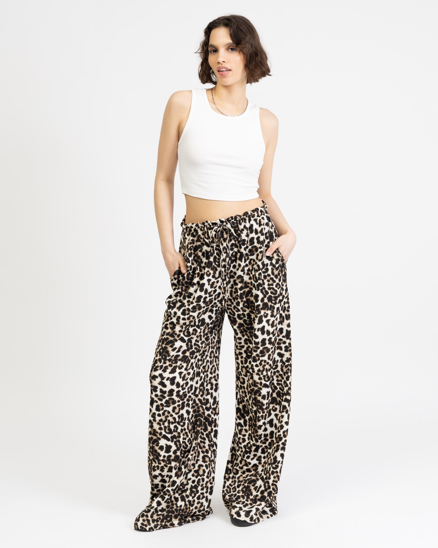 Weite Hose mit Leoprint