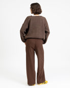 Weite gestreifte Hose