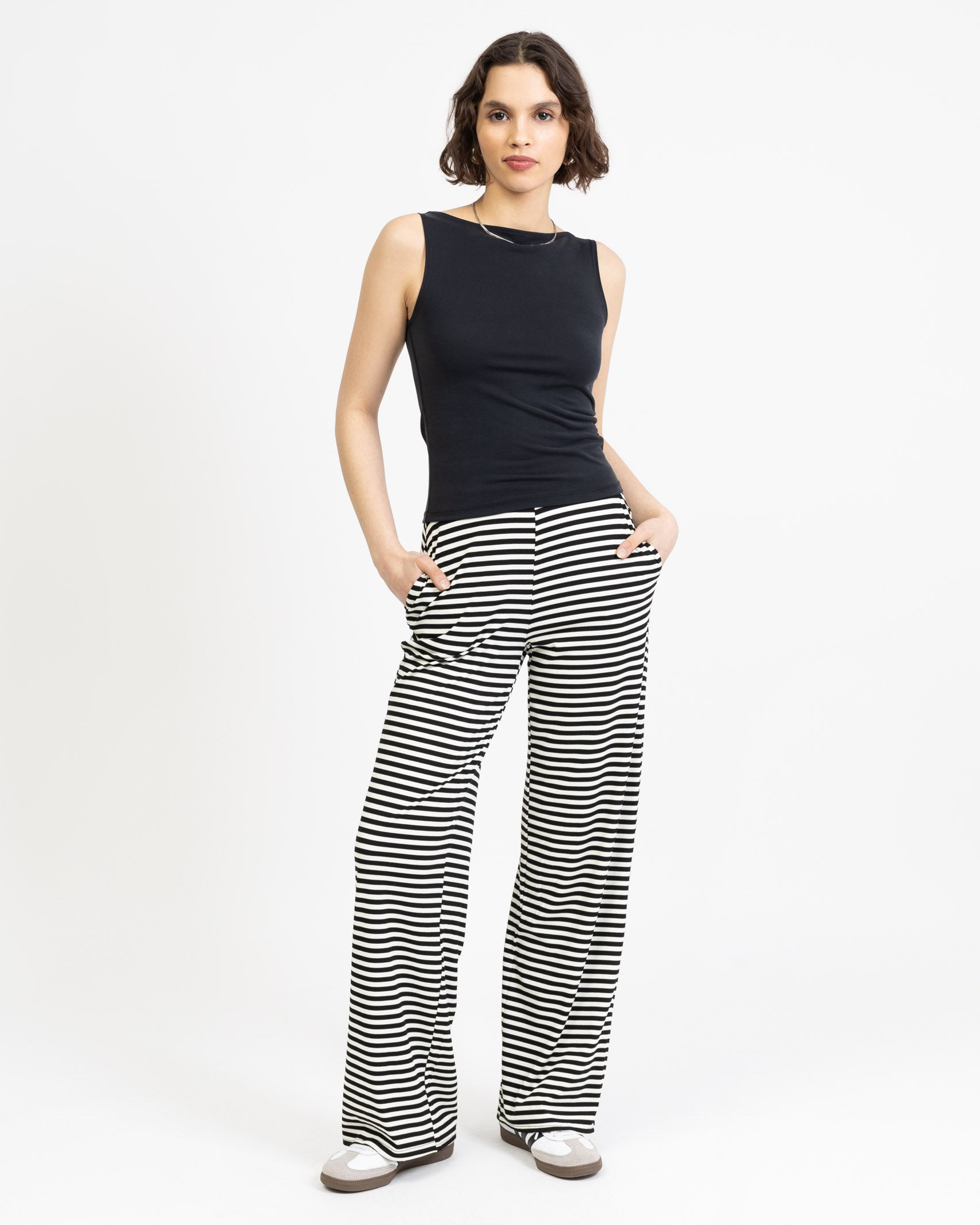 Lockere gestreifte Hose