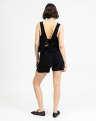 Kurze Shorts aus Leinen-Mix