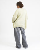Oversized Wollstrickjacke