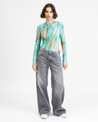 Body mit mehrfarbigem Print
