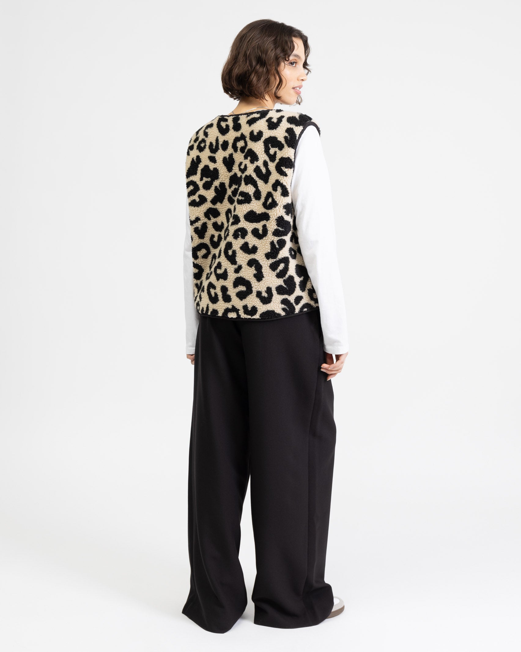 Teddy Weste mit Leoprint