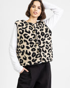 Teddy Weste mit Leoprint