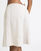 Bermuda Shorts aus Leinen-Mix