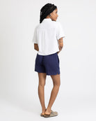 Kurze Shorts aus Leinen-Mix