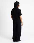 Crop Bluse aus Leinen-Mix