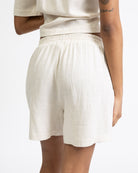 Kurze Shorts aus Leinen-Mix