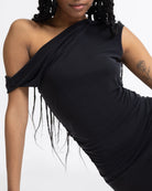 Weiches asymmetrisches Maxikleid