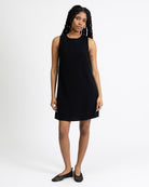 Rückenfreies Minikleid aus Leinen-Mix