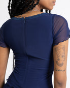 Mesh Shirt mit Spitzendetails