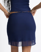 Mesh Minirock mit Spitzdendetail