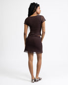 Mesh Minirock mit Spitzdendetail