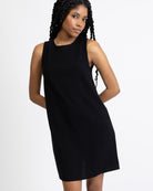 Rückenfreies Minikleid aus Leinen-Mix