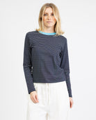 Gestreiftes Basic Langarmshirt