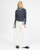 Gestreiftes Basic Langarmshirt