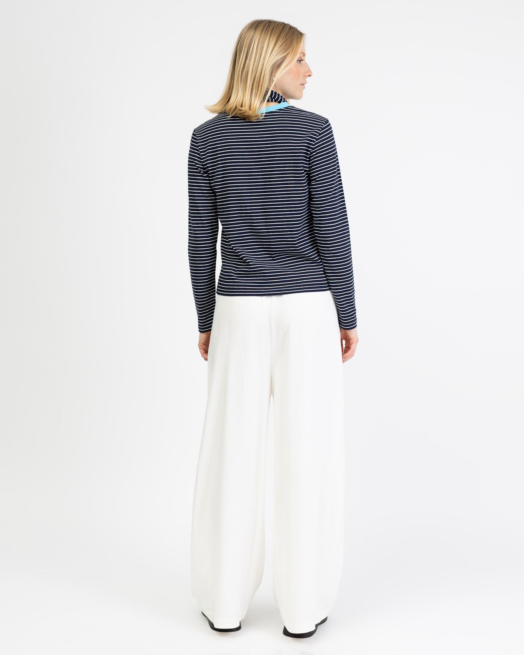 Gestreiftes Basic Langarmshirt
