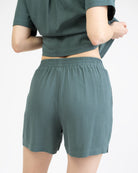 Kurze Shorts aus Leinen-Mix