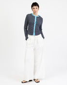 Gestreifter Cardigan aus Baumwolle