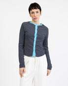 Gestreifter Cardigan aus Baumwolle