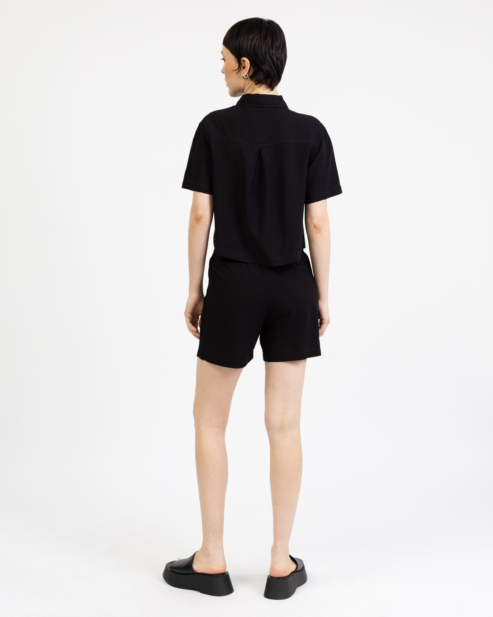 Schlichte Shorts aus Viskose