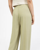 High-Waist Stoffhose aus Viskose