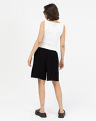 Bermuda Shorts aus Leinen-Mix
