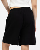 Bermuda Shorts aus Leinen-Mix