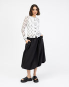Mesh Cardigan mit Polkadotprint