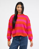 Bunter Streifen Pullover von vorne