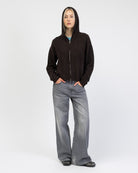 Strickjacke mit Kapuze von vorne