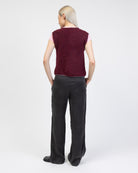 Strickpullunder mit Kontrastnaht von hinten