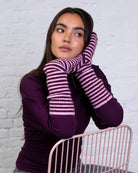 Gestreifte Strickstulpen