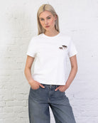 Shirt mit Kuh Stickerei
