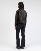 Kunstlederjacke mit Kragen