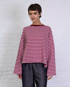 Lockeres Langarmshirt mit Streifen