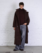 Langer Wollmantel