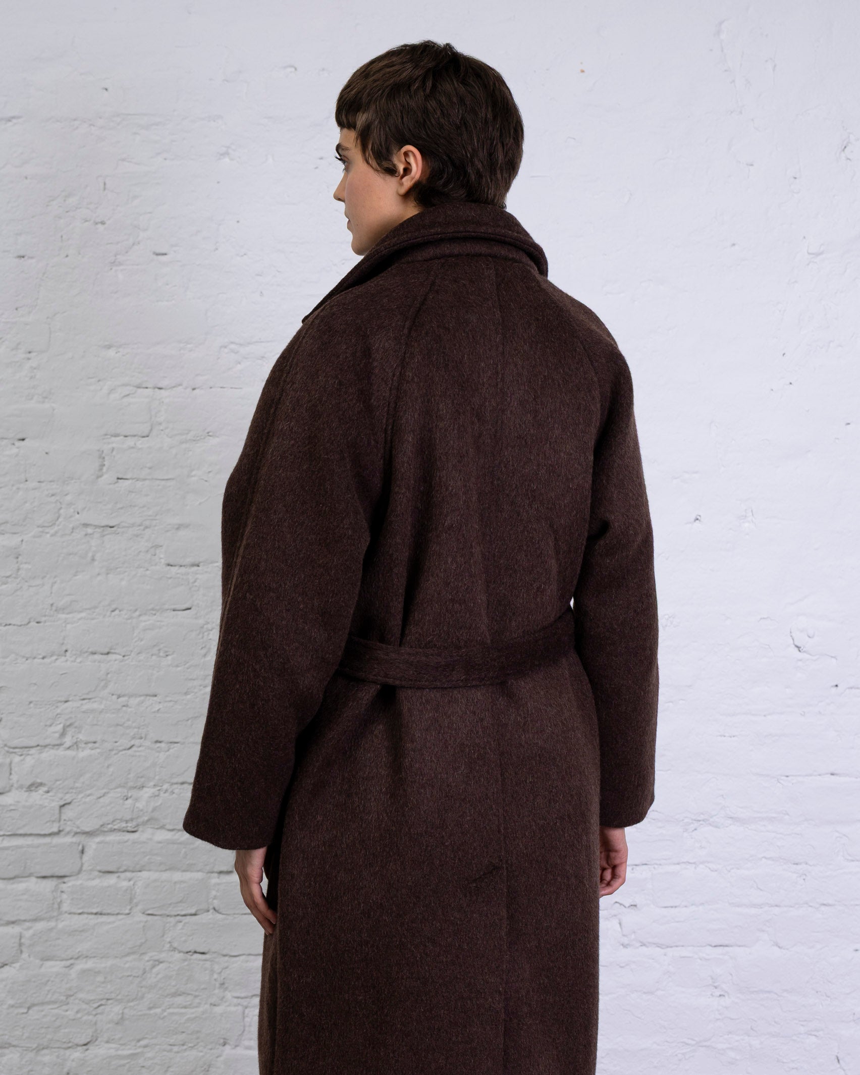 Langer Wollmantel