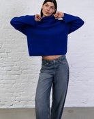 Weicher Pullover mit Stehkragen