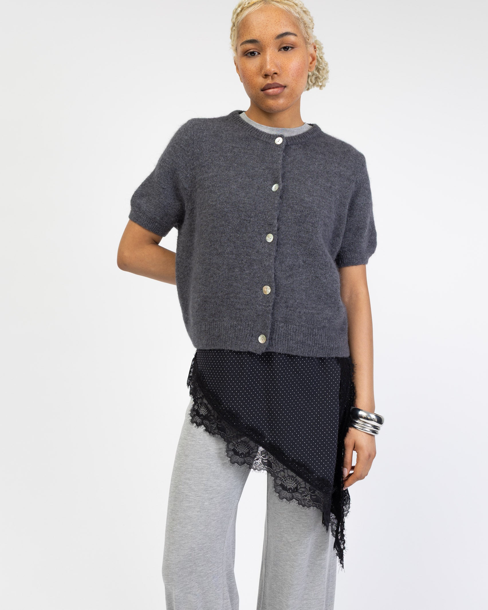 Kurzarm Strickjacke