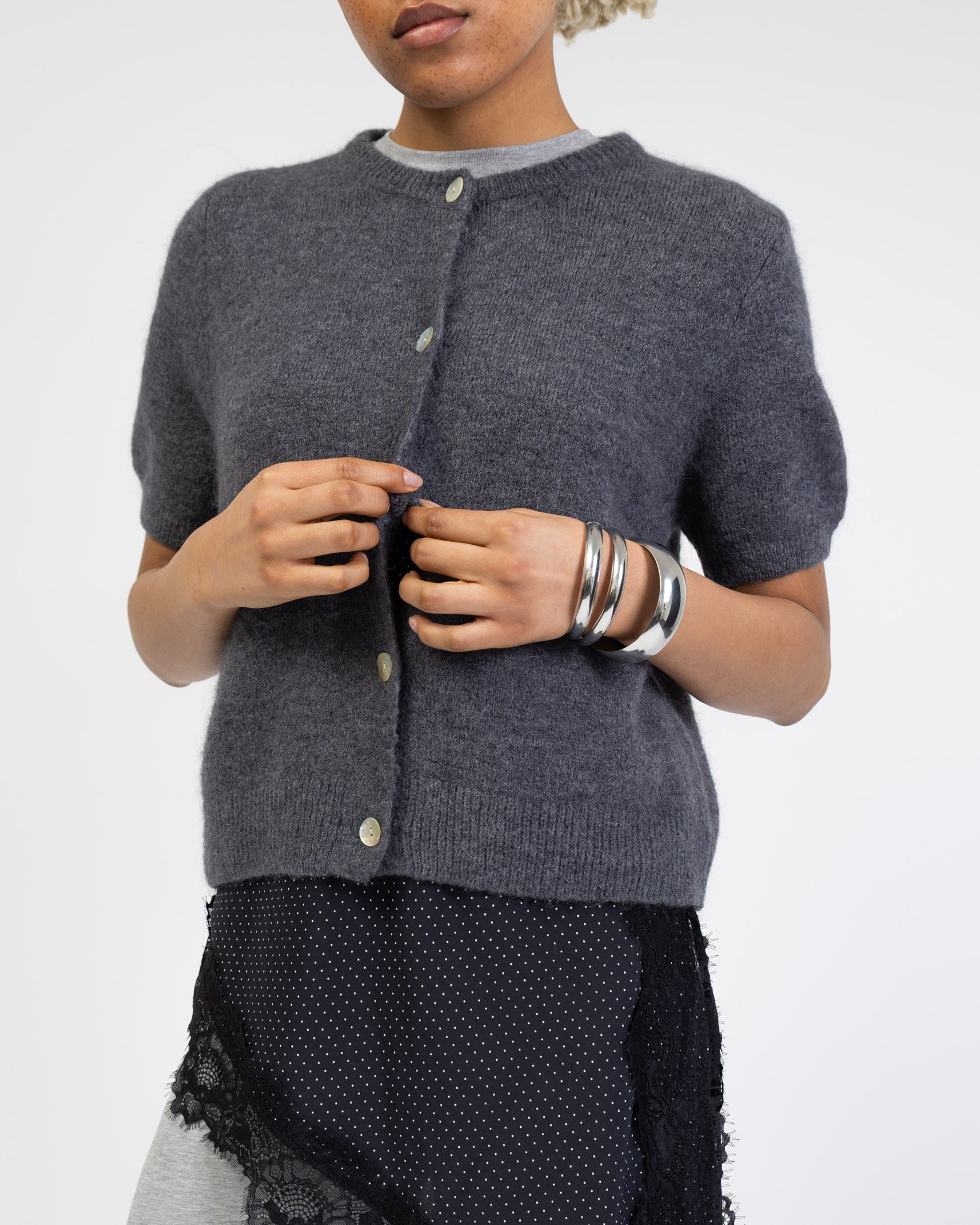 Kurzarm Strickjacke