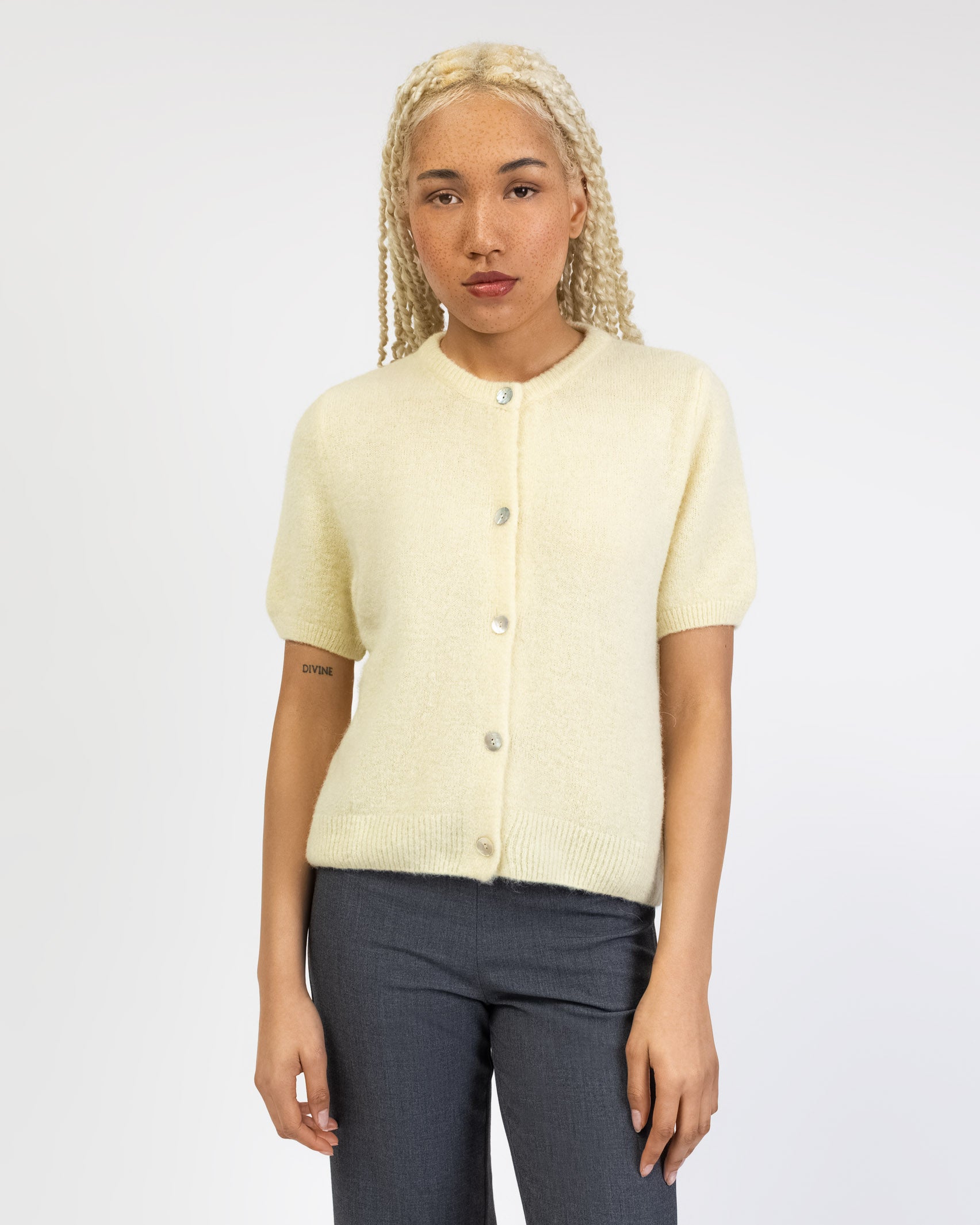 Kurzarm Strickjacke