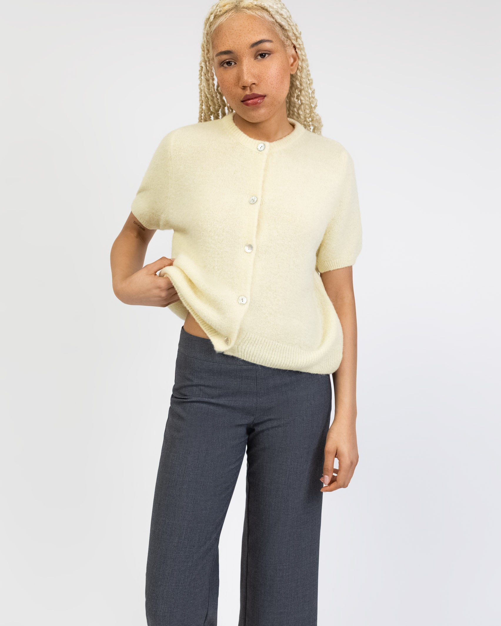 Kurzarm Strickjacke