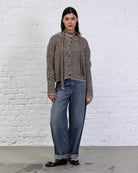 Strickjacke mit dünnen Streifen