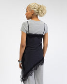 Gepunktetes Camisole mit Spitze