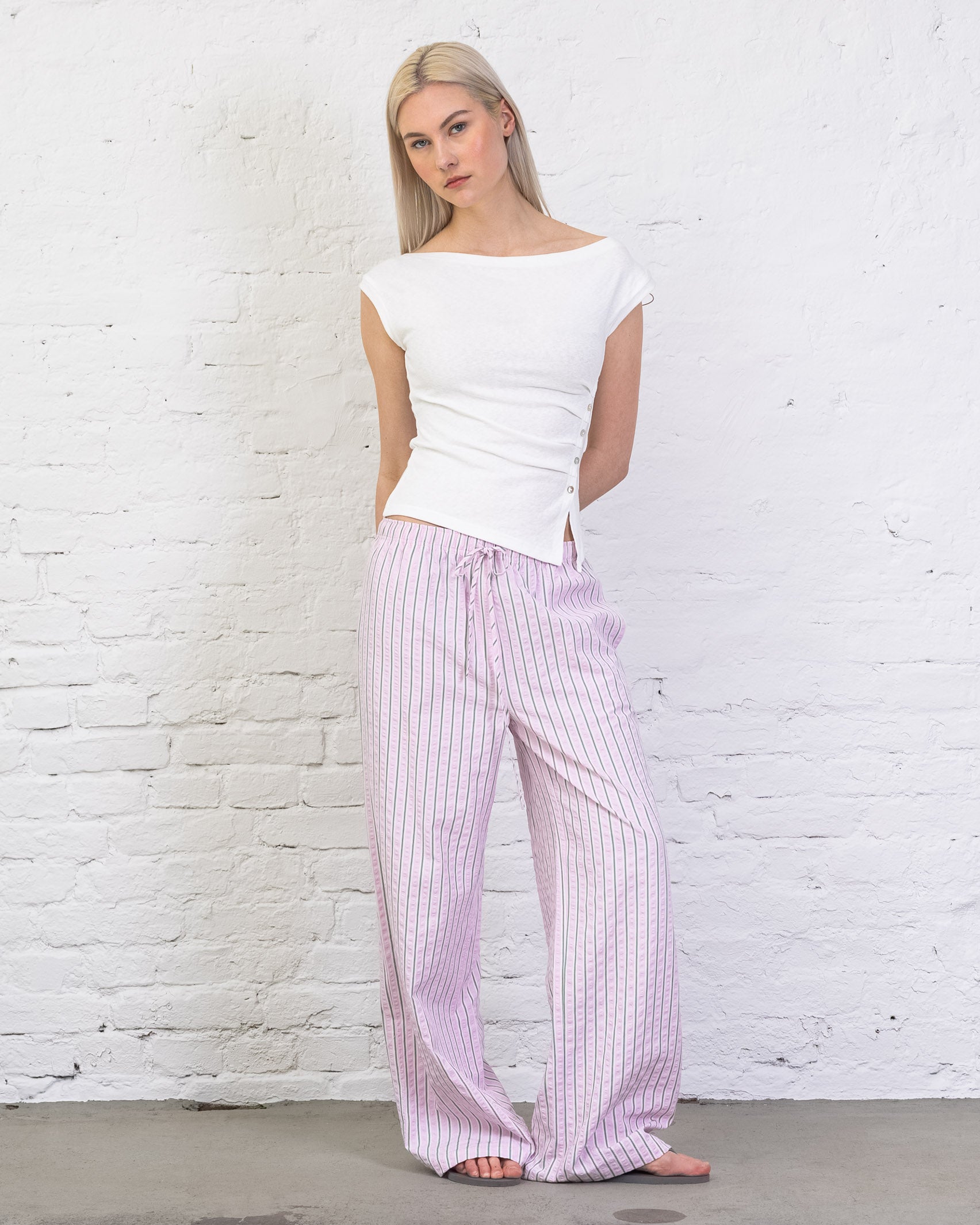 Shirt mit asymmetrischer Knopfleiste