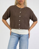 Strickjacke mit kurzen Ärmeln